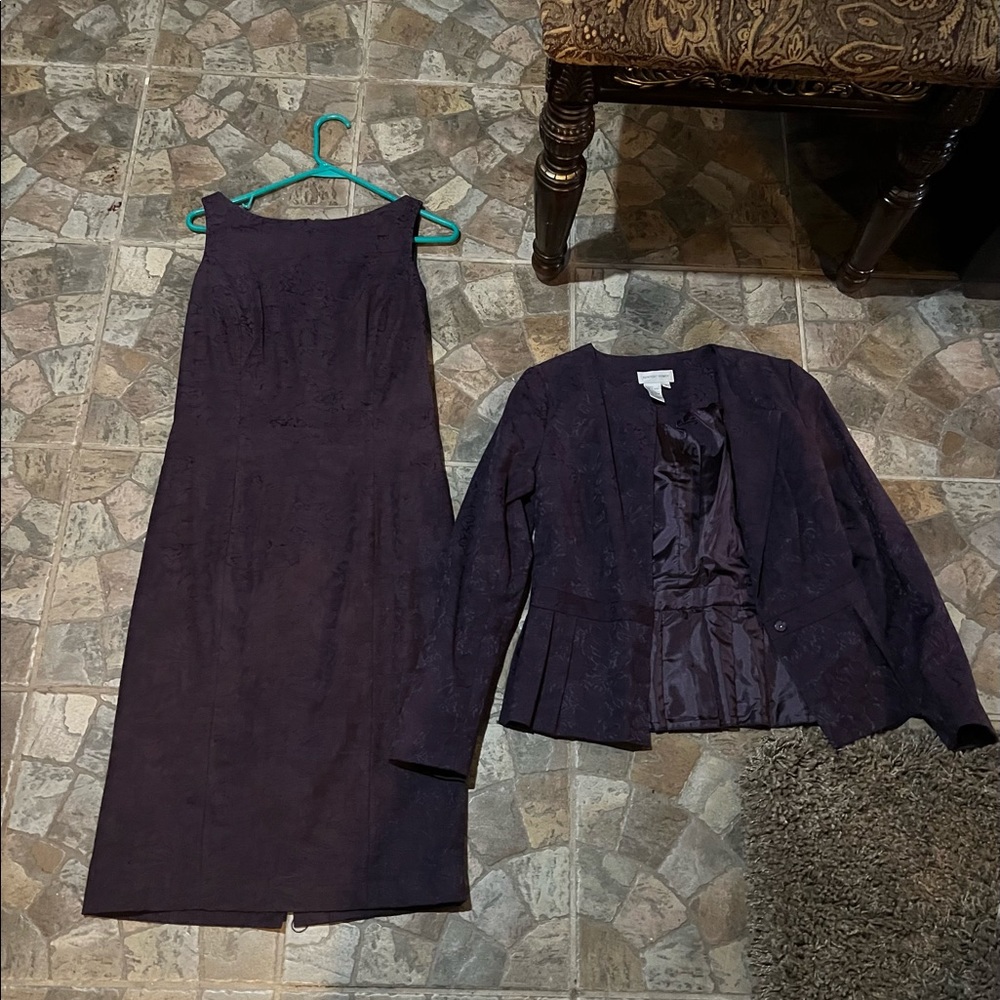 Newport News midi sheath dress and jacket, sz 4